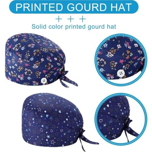 2pc Pure Color Cotton Gourd Cap Men And Women Hat Nurse Hat Strap Adjustable Beanies Hats 2021 New Кепка Женская