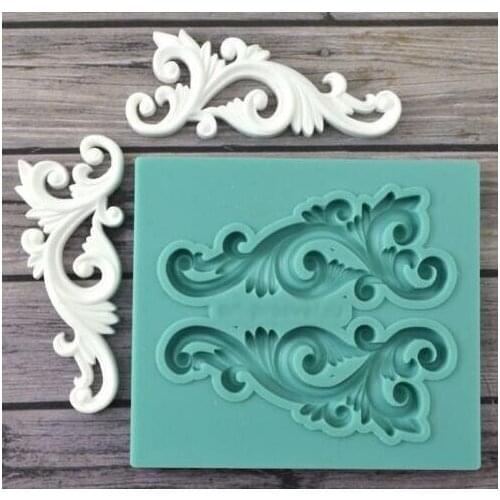 Silicone plant foliage vines lace wedding christmas fondant cake decoration mold diy chocolate mold
