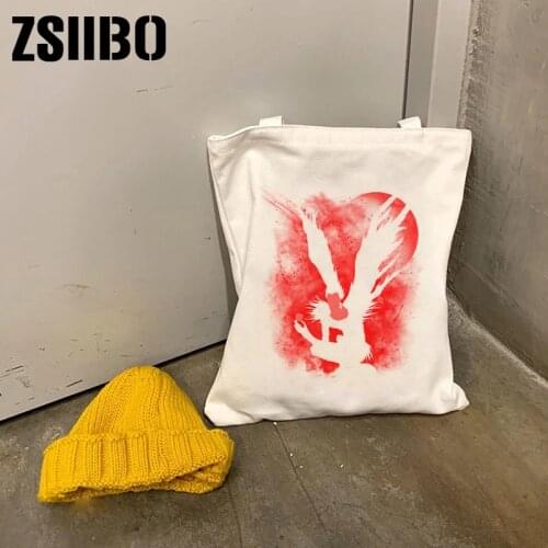 Anime Print Schoudertassen Harajuku Handtas Nieuwe Vogue Messenger Bag Grote Ulzzang Vrouwen Tas Portemonnee diary tote vegan