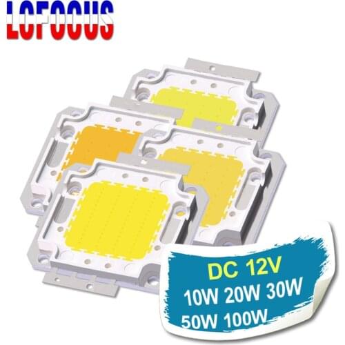 DC 12V LED Flood Light 10W 20W 30W 50W 100W Warm Cool White COB Chip Diode Driverless For Floodlight Spotlight Outdoor Lighting