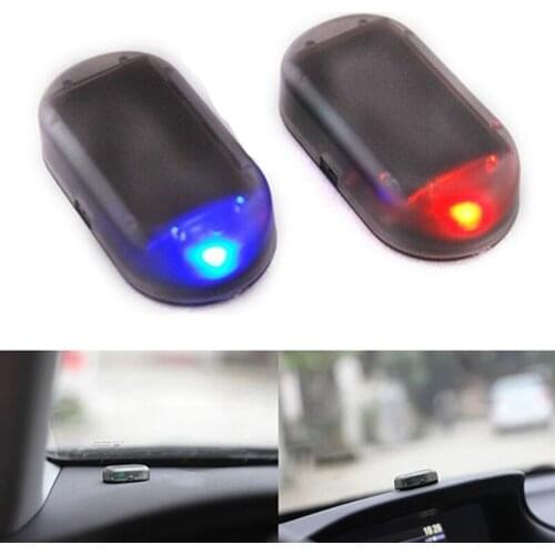 Universal Car Fake Solar Power Alarm Lamp Security System Warning Theft Flash Blinking Anti-Theft Caution LED Light