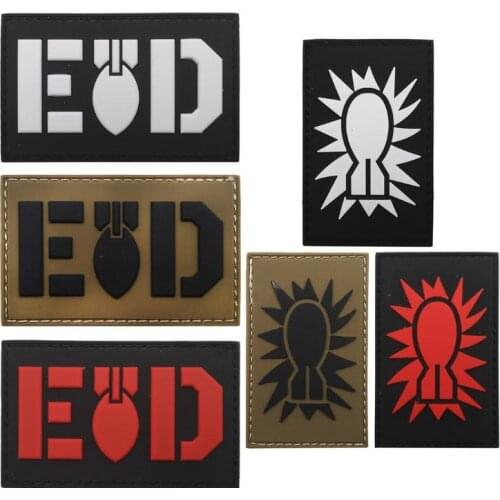 Explosive Ordnance Disposal EOD military patch pvc Bomb moral patches tactical Bomb army badges SWAT combat