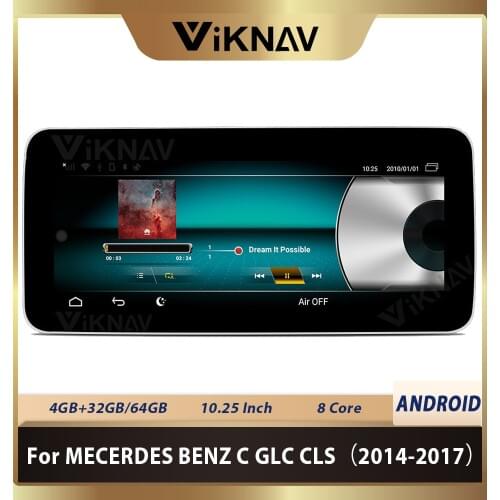 10.25" Android Car GPS Navigation Radio player For-Mecerdes-Benz C Class GLC CLS 2014 2015 2016 2017