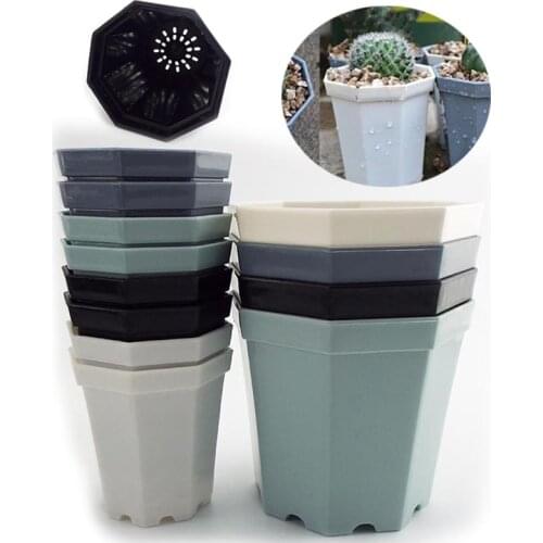 10pcs Plastic Square Plant Flower Pot Home Garden Planter Tools Plant Pots Gardening Nursery Pots for Herb Succulents