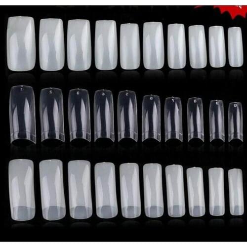 100PCS DIY false french full nail tips seamless acrylic artificial nail shield sticker as beauty nail art manicure decoration