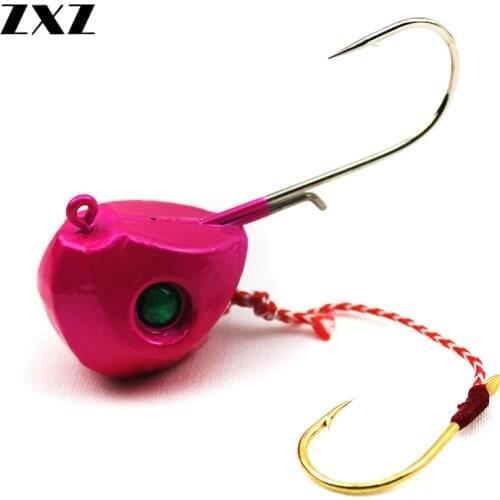 3pcs Lead Fishing Bait 40g 60g 80g 100g Pesca Slider Snapper/Sea Bream Jig Head with Single Hook Lead Jig Jigging Lure Tackle