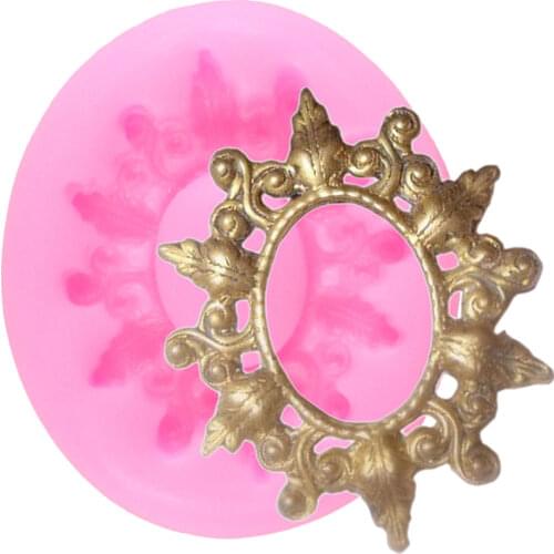 3D Frame Border Silicone Molds Flower Relief Fondant Mould Cake Decorating Tools Candy Polymer Clay Chocolate Gumpaste Moulds