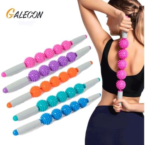 5-Ball Muscle Massage Roller For Woman Body Massage Relax Tool Yoga Fitness Stick Massage roller tool Gym Workout Massage Stick