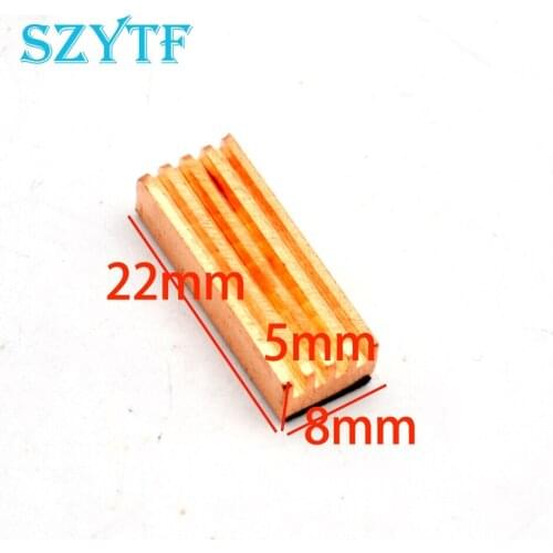 5pcs 22*8*5mm memory copper heat sink for computer chip router notebook