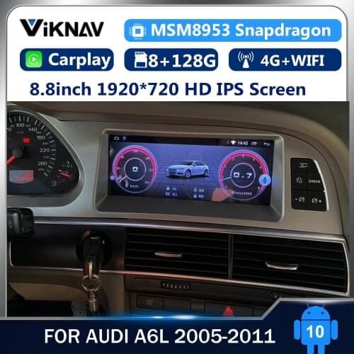 8.8 inch Android DVD Multimedia Player For Audi A6L 2005-2011 Car NAVI Radio Stereo CarPlay GPS Navigation