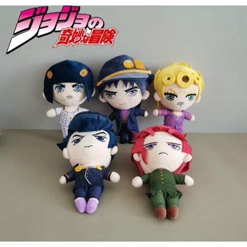 Anime JoJos Bizarre Adventure Cosplay Plush Toy Kujo Jotaro Joseph Joestar Jonathan Cartoon Doll Gift Cosplay Cosutme Props