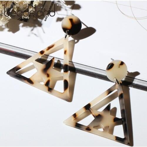 Beadsland Acetic Acrylic Star Shapped Drop Earrings For Women Fashion Jewelry Girl Gift 38639