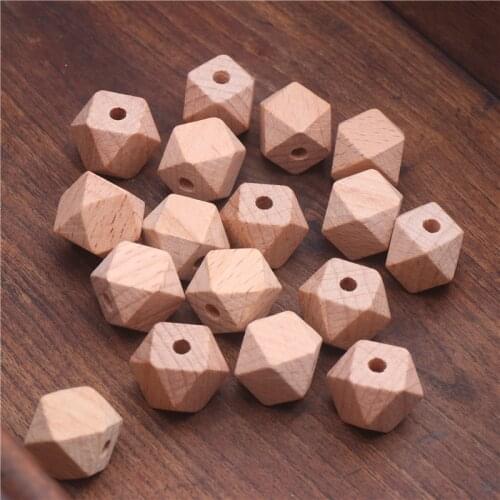 15mm Beech Wooden Beads 10/50/100Pcs/Lot Wood Beads for Baby DIY Pacifier Chain Necklace Jewelry Accedories