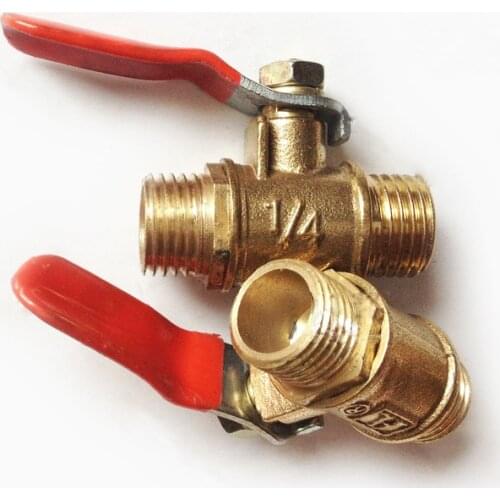 Quick Joint connector Ball Valve 1/4" Thread Brass Double Male