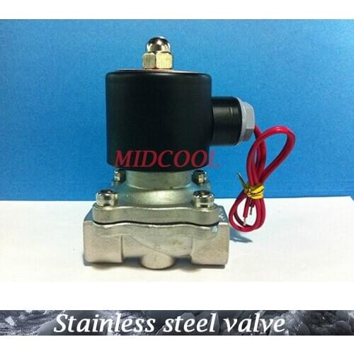 De agua valvula Normally closed Type 2-way 2W series ac220V 2W160-15 1/2" Stainless steel Solenoid Valve for air water oil