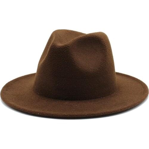 2021 New Lovely girls Felt Hat Fedoras Big Brim Hats For kid British Style Vintage Church Hats Lady Flat Brim Kids jazz cap