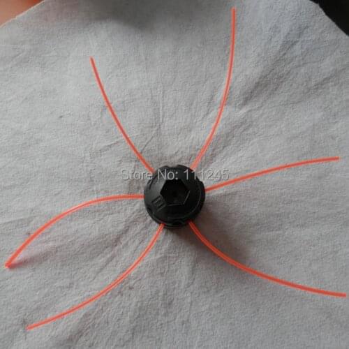 3 PRE-CUT SQUARE LINES NYLON TRIMMER HEAD FOR HONDA GX35 &MO SMALL CC STRAIGHT SHAFT MACHINES BLACK OR RED PVC BRUSHCUTTER HEAD