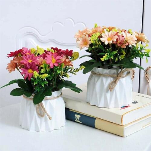 Artificial Flower Pendant Floor Flower Potted Plant Desktop Decoration Bonsai For Home Decor Grain Decorative Fake Plant Silk