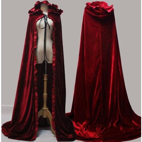 Halloween Cosplay Costume Adult Women Red Princess Dress Cape Fancy Carnival Stage Performance Clothing Accessories