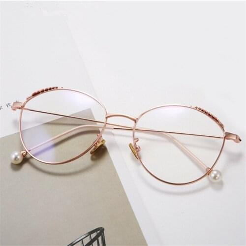 Fashionable Round Glasses Metal Circular Alloy Glasses Women Myopia Frame Prescription Beautiful Glasses Frame Eyeglasses