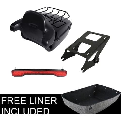 Motorcycle King Pack Trunk Mount Rack Tail Light For Harley Tour Pak Touring Road King Street Glide 2014-2020