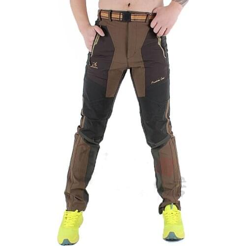 Men spring autumn hiking pants Camping Trekking cycling waterproof windproof slim elastic fabric Pants mens sports trousers