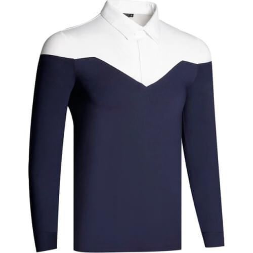 New golf mens long sleeve golf polo shirt