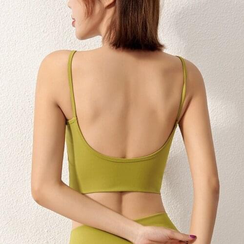 New Products Big U Beauty Back Sling Yoga Bra Dance Bra Fitness Sleep Top Solid Color Sports Underwear Women