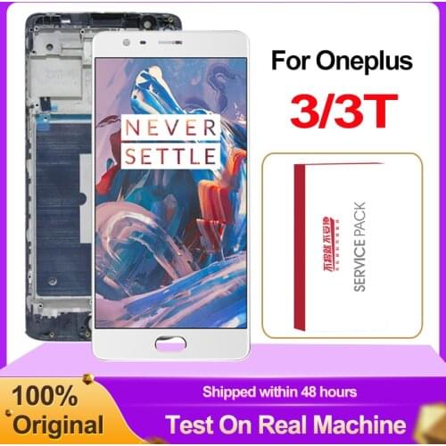 New OLED / Original AMOLED 5.5'' Display For Oneplus 3 3T LCD Display Touch Screen For OnePlus 3 3T A3000 LCD Replacement