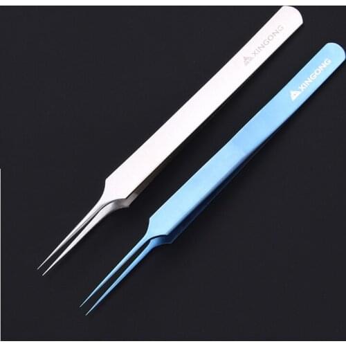Ophthalmic forceps 11cm straight tip blood vessel forceps ultra-fine head 0.1mm non-invasive forceps