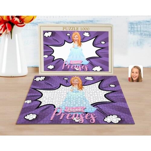 Personalized Cotton Princess Caricature of 1000 Piece Professional Puzzle-4
