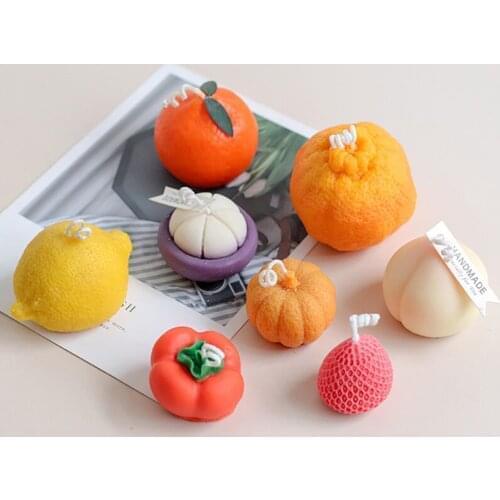 1PC Silicone 3D Fruit Shape Cake Mold For Mousse Dessert Mould Orange Lemon Cheery Chocolate Pastries Molds DIY Baking Tray New