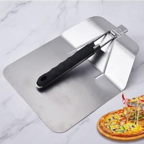 Stainless Steel Folding Pizza Shovel Round Cake Shovel Pizza Cake Transfer Shovel