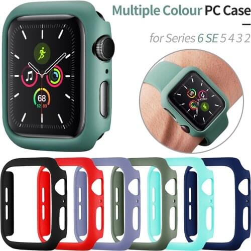 Glass+case For Apple Watch series 6 5 4 3 SE 2 1 44mm 40mm iWatch Case 42mm 38mm Screen Protector+cover apple watch Accessories