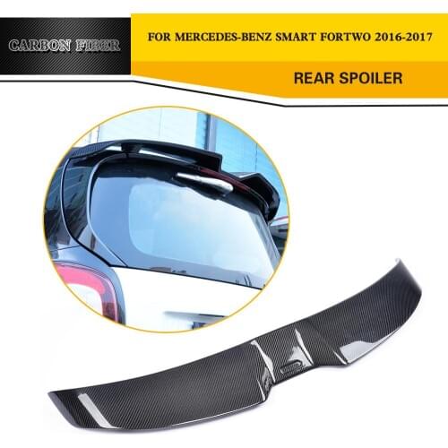 Carbon Fiber Auto Car Rear Spoiler Lip C-Styling for Mercedes-benz Smart Fortwo Coupe 2-Door 2016-2017