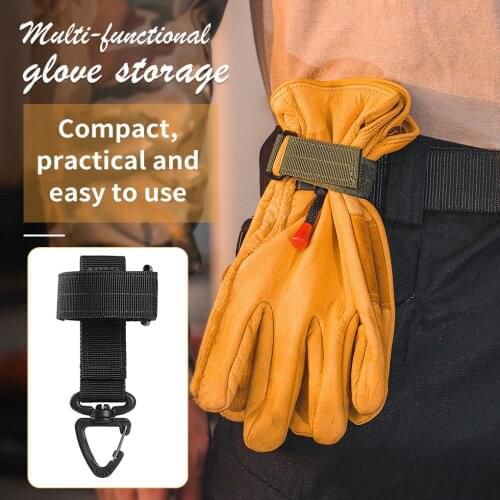 Multi-purpose Nylon Gloves Hook Work Gloves Safety Clip Outdoor Tactical Gloves Climbing Rope Anti-lost Camping Hanging Buck