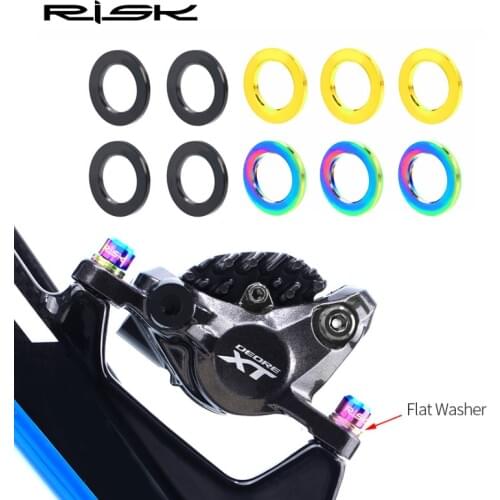 2pcs 5mm 6mm Titanium Spacer Ti Universal Bicycle Stem Brake Bolt Screw Washers Bolts Gasket Mountain Bike Parts Accessories
