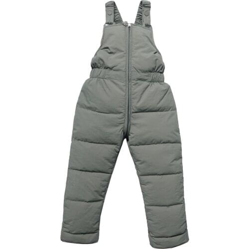 Winter Children Baby Down Pants Girls Boys Trousers Jacket Kids Baby Clothes Warm Strap Pants Fashion Windproof Down Trousers