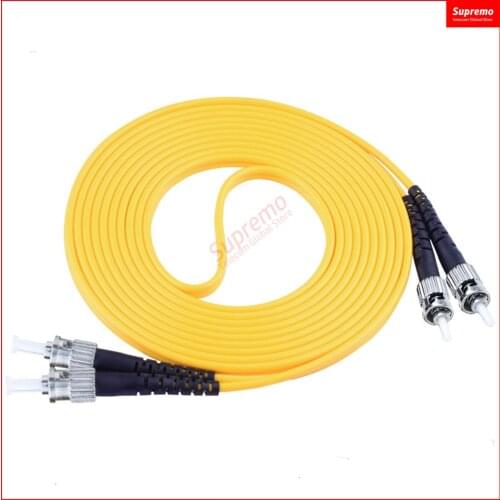 10M-40 Meters ST/UPC - ST/UPC Fiber Patch Cord FTTH Duplex Single Mode Cable Length OR Other Connector Can BE Customized