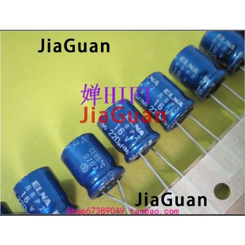 20PCS NEW ELNA RBP2 16V220UF 10X12.5MM blue robe audio electrolytic capacitor R2B 220uF/16V BP 16v 220uf