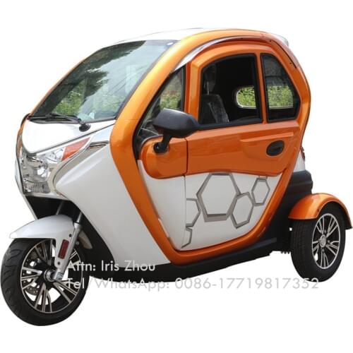 3 Wheels Electric Tricycle for Adults Mini Mobility Scooter Vehicle Classic Tuk Tuk Car Free Shipping