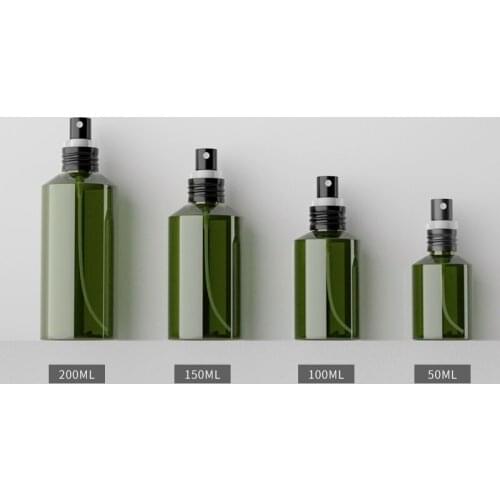 30pcs 50/100/150/200ml Deep Green Travel PET bottle Spray pump for cosmetic packaging,Empty bottles for liquid medicine