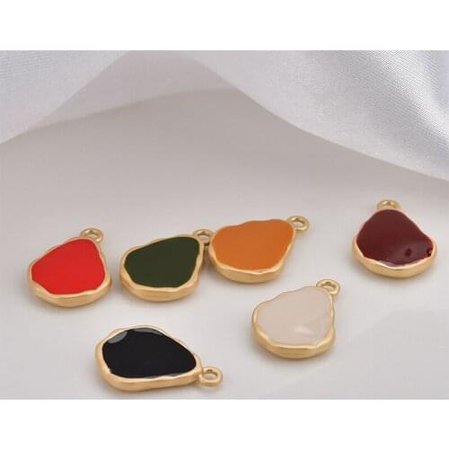 New style 30pcs/lot alloy drop oil geometry irregular water drop shape alloy floating locket charms diy jewelry earring pendants