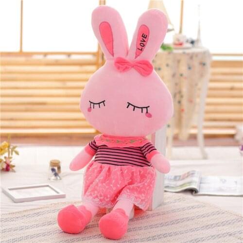 35-95cmCM Cute princess yarn skirt rabbit plush toy Animals Plush Toy Glowing Christmas Gift for Kids