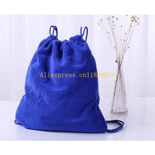 50pcs/lot 70X140CM Microfiber Cotton Beach Towel Sacks Swimming Towels Functional Foldable Sack