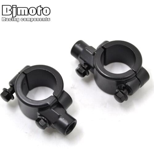 Bjmoto Motorcycle 1'' 25mm Handlebar Mirrors Mount Holder Clamps Adaptors For Harley Honda moto Motocross Mirror 10mm Thread