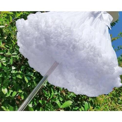 White Short Petticoats for Wedding Lolita Woman Girl Underskirt Crinoline Fluffy Pettycoat 45cm
