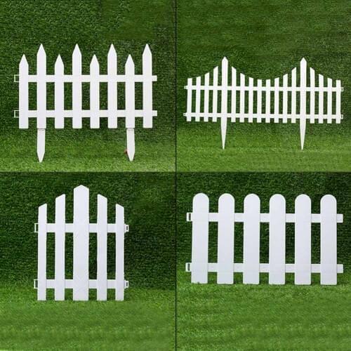 White PVC Plastic Fence European Style For Garden Driveway Gates Christmas Tree JS22