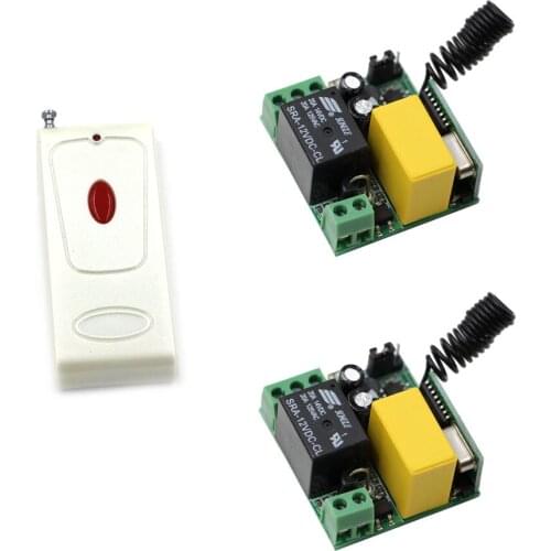 Wireless Remote Switch Micro Remote Light Power Switch Remote ON OFF Radio Output 220V Relay 2Pcs Receiver + Transmitter