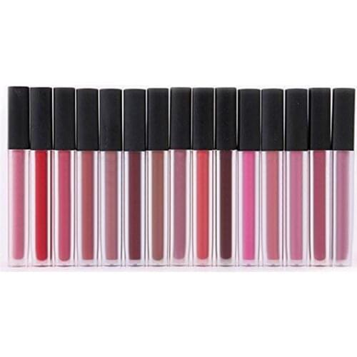 16 Colors/Set Lip Gloss Nude Glitter Shimmer Liquid Lipstick Moisturizing Waterproof Sexy Lip Tint Pigments Lip Cosmetic Gift